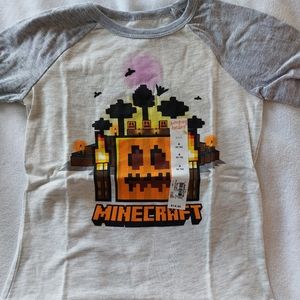 Boys Jumping Beans Minecraft Halloween Short Raglan Sleeve Tee.